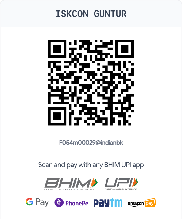 ISKCON Guntur UPI QR Code